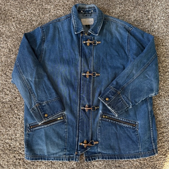 Oversized Ralph Lauren Denim Toggle Jacket Plus Size 3X - Picture 8 of 11